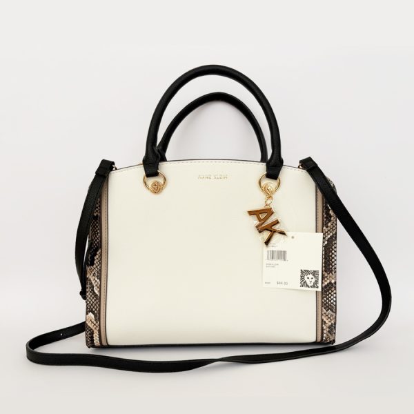 Anne Klein Bolso mediano beige con detalles en negro